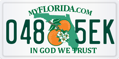 FL license plate 0485EK