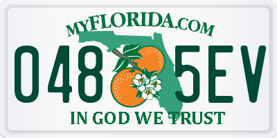 FL license plate 0485EV