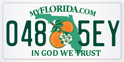 FL license plate 0485EY