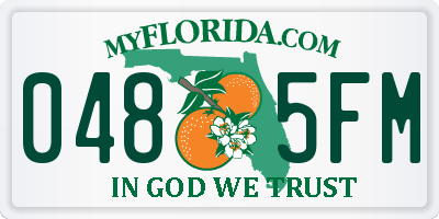 FL license plate 0485FM