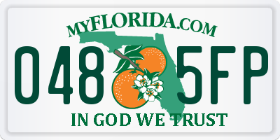 FL license plate 0485FP