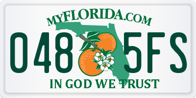 FL license plate 0485FS
