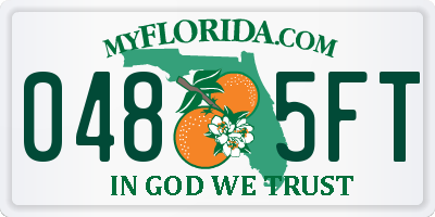 FL license plate 0485FT