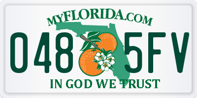 FL license plate 0485FV