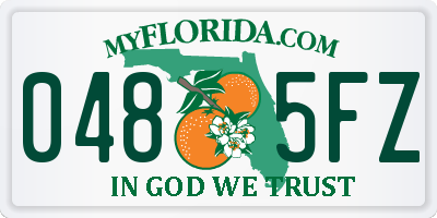 FL license plate 0485FZ
