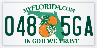 FL license plate 0485GA