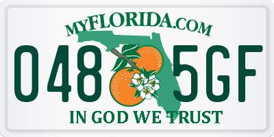 FL license plate 0485GF