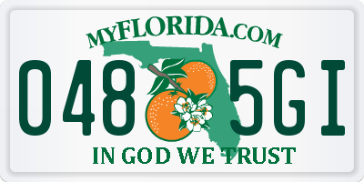 FL license plate 0485GI