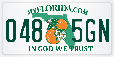 FL license plate 0485GN