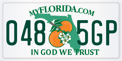 FL license plate 0485GP