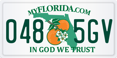 FL license plate 0485GV