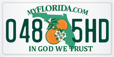 FL license plate 0485HD
