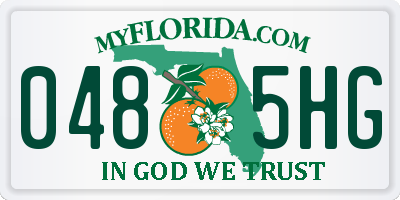 FL license plate 0485HG