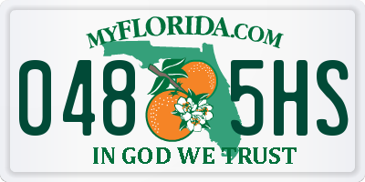FL license plate 0485HS