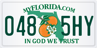 FL license plate 0485HY