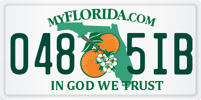 FL license plate 0485IB