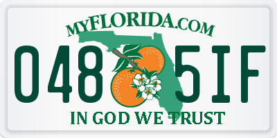 FL license plate 0485IF