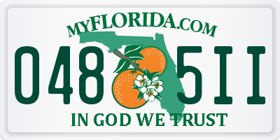 FL license plate 0485II