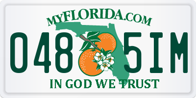 FL license plate 0485IM