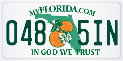FL license plate 0485IN