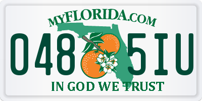 FL license plate 0485IU