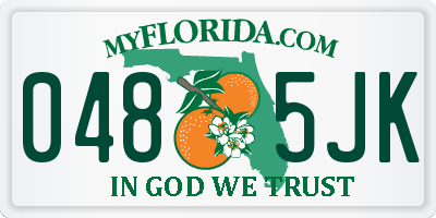 FL license plate 0485JK