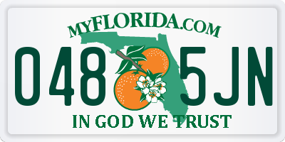 FL license plate 0485JN
