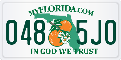 FL license plate 0485JO