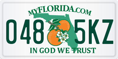 FL license plate 0485KZ