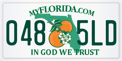 FL license plate 0485LD