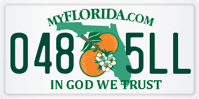 FL license plate 0485LL