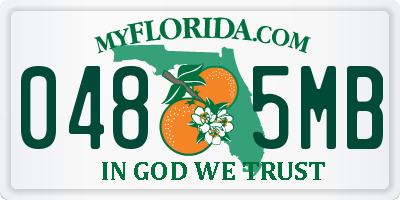FL license plate 0485MB