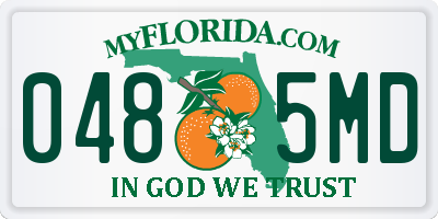 FL license plate 0485MD
