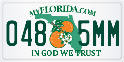 FL license plate 0485MM