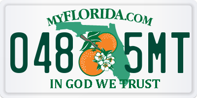 FL license plate 0485MT