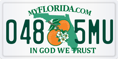 FL license plate 0485MU