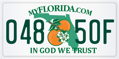 FL license plate 0485OF