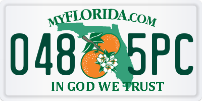 FL license plate 0485PC