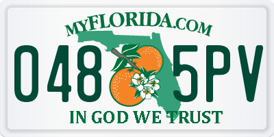 FL license plate 0485PV