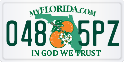 FL license plate 0485PZ