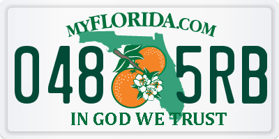 FL license plate 0485RB