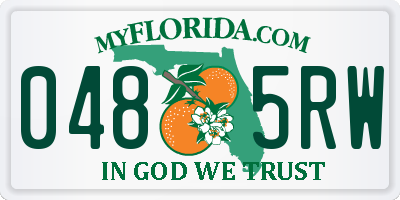 FL license plate 0485RW