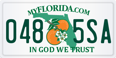 FL license plate 0485SA