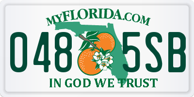 FL license plate 0485SB