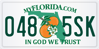 FL license plate 0485SK
