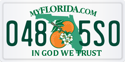 FL license plate 0485SO