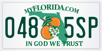 FL license plate 0485SP