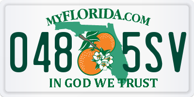 FL license plate 0485SV