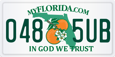FL license plate 0485UB