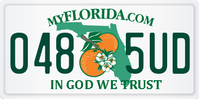 FL license plate 0485UD